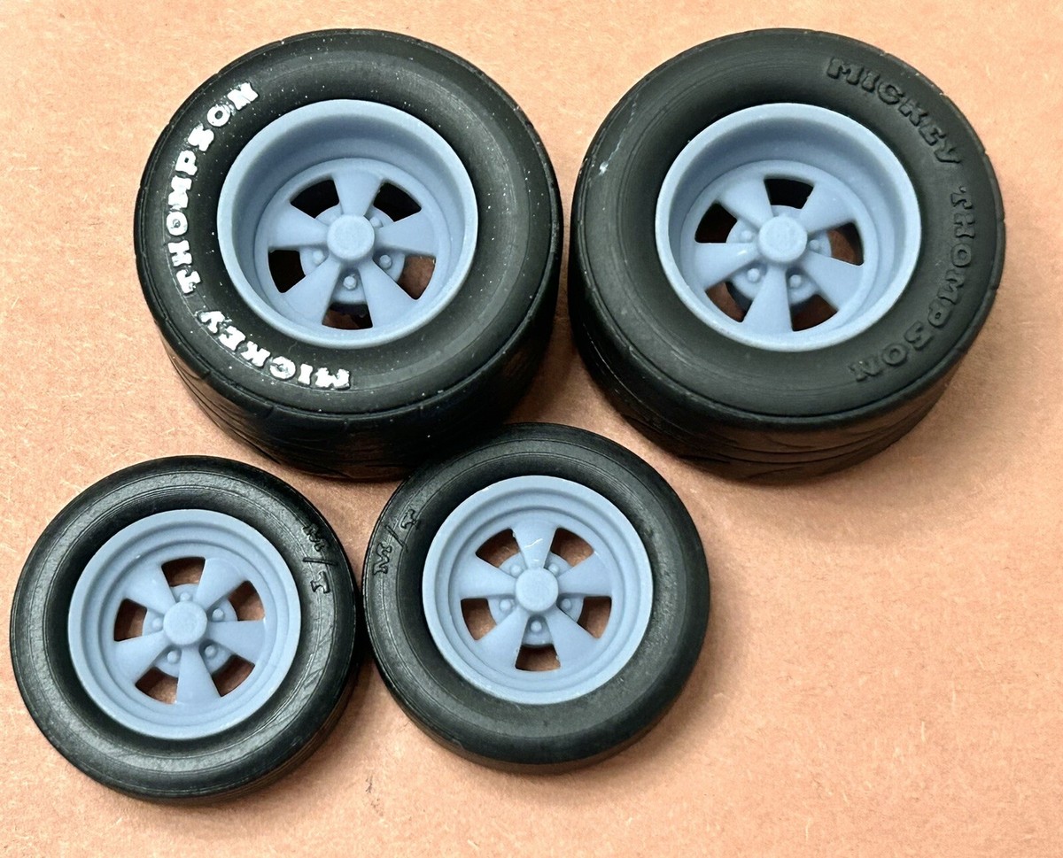 Resin 17/15 Scale inch “Cragar SS” Drag Wheels With Cheater Slicks