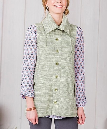 Matilda Jane Out the Door Vest Green 