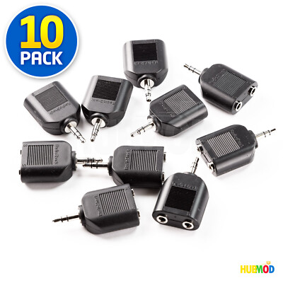 10 Pcs 3.5mm 1/8 Stereo Male to 2 Dual Female Y Splitter Audio Adapter Connector