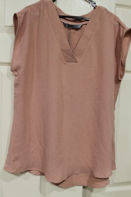 NEW KATIES PINK BLUSH EXTENDED SHORT SLEEVE KNIT TOP SIZE 16 RRP $49.99