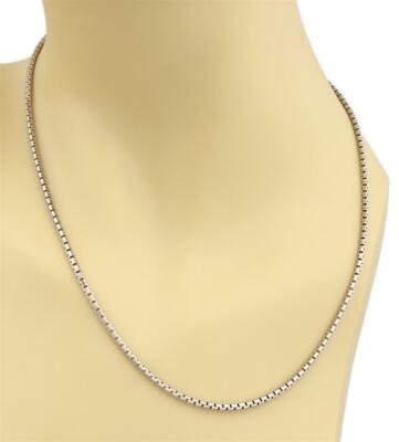 Cartier Necklace 18k White Gold Box Link 16.5