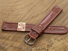 Vintage New Old Stock Shell Cordovan Brown/Caramel 16mm 5/8" watch band NEET