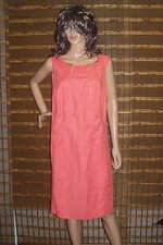 Calvin Klein Modern Essentials Porcelain Rose Shift Zipper Dress 18 W NWT Coral
