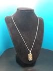 PAMP SUISSE 2.5 G ROSE .999 FINE SILVER BAR PENDANT ON ITALY 19.5" SILVER CHAIN