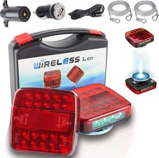 Wireless Trailer Lights Magnetic, upgrade Rechargeable Red