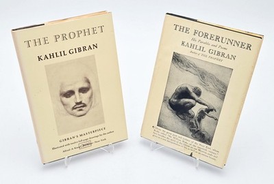 Kahlil Gibran Hardcover Lot, The Forerunner, The Prophet -GOOD- J84