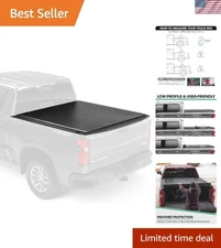 Weather-Resistant Soft Roll-Up Cover for 2019-2025 Chevy/GMC Truck Beds