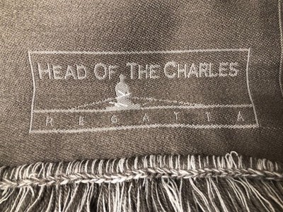 HEAD OF THE CHARLES REGATTA & BNY MELLON ARGYLE KNIT SCARF W FRINGE 8'' X 60''