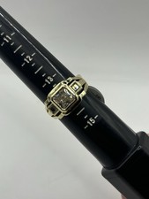 Gold Tone Big Chunky Hip Hop Ring Cubic Zirconia Size 14 Rapper