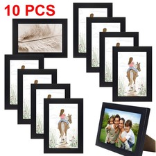 10Pcs Photo Frames 6"x4" Multi Picture Frames Wall Mount Certificate Frame Black