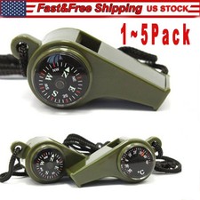 5 Pack Very Loud Keychain Whistle for Survival, Sports, Hiking, Outdoor Activity