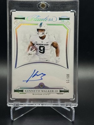 2022 Panini Flawless Collegiate - Kenneth Walker III #9/25 (RC) - JRSY Number  