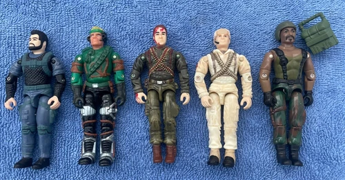 5 mixed 2000 - 2002 Gi Joe Figures --- No Reserve Auction --- Read