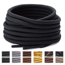 Stepace Round Shoelaces 2 Pairs Heavy Duty Boot Shoe Laces for Hiking Work ...