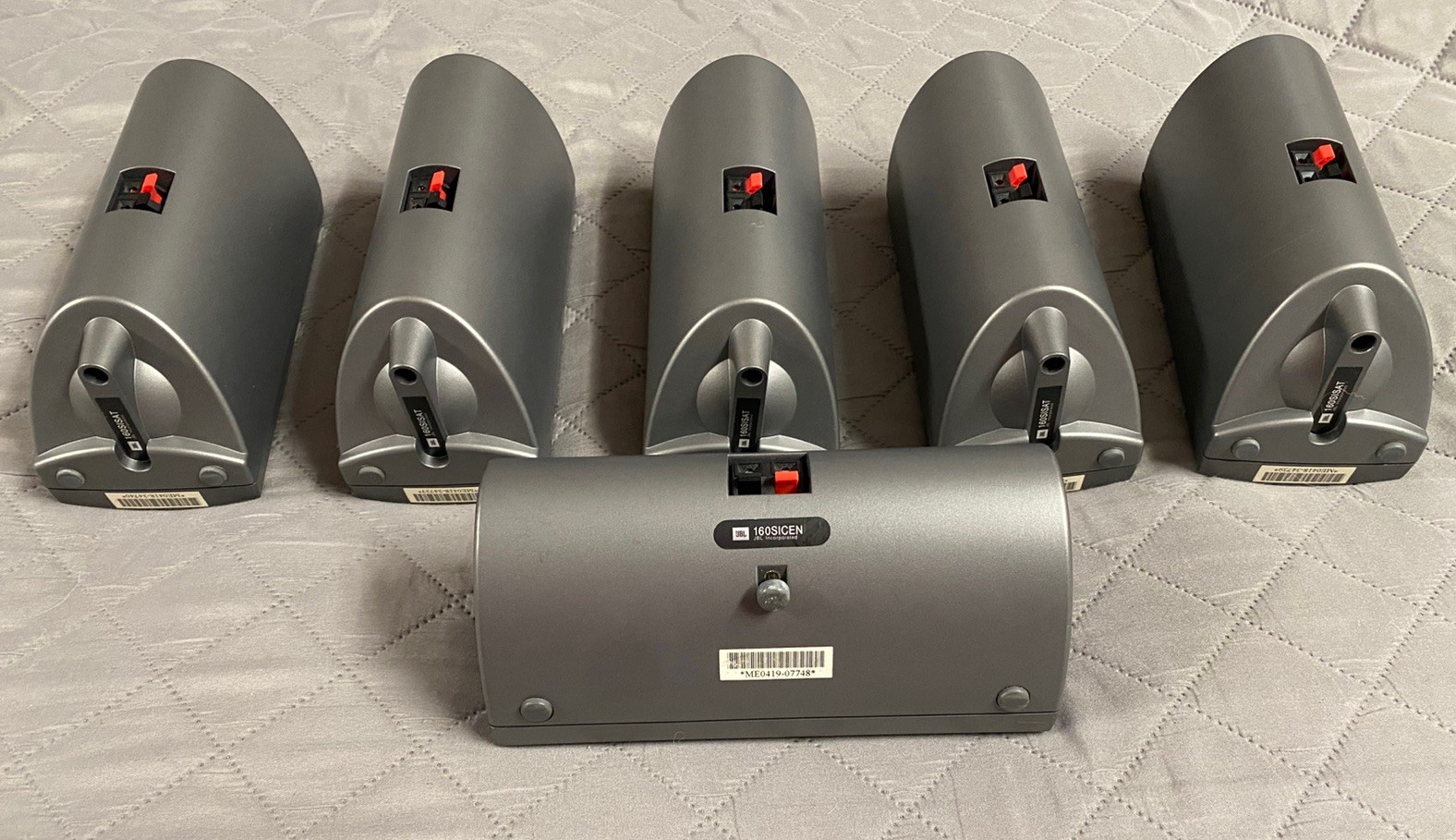 JBL 160SISAT Satellite 5 Speakers Surround Sound Set Front/Rear/Center Tested