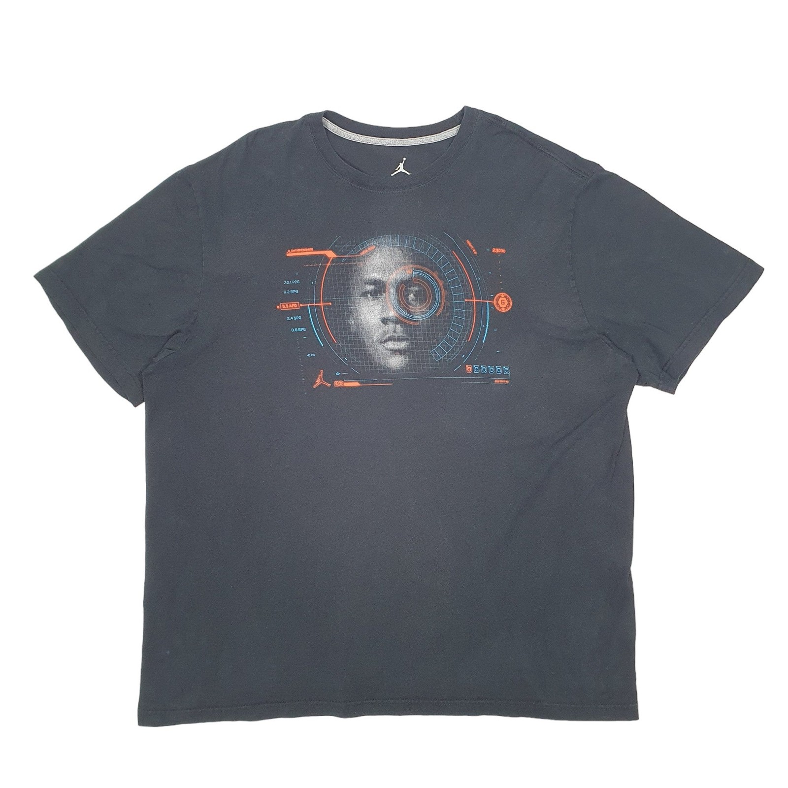 NIKE Black T Shirt Tee Air Jordan Michael Bionic Basketball Short Sleeve XXL