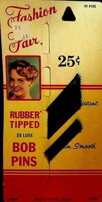 Fashion Fair Rubber Tipped Deluxe Bob Pins on Card