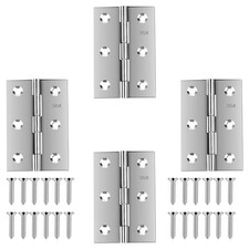 4 Pack 3 Inch Stainless Steel Folding Hinges Stainless Steel for Wooden Box