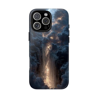 For iPhone / Galaxy / Pixel | Phone Ink Case - Waterfall Stormy Cascade Clouds