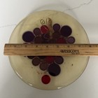Vintage Lucite Round Footed Trivet  MCM Purple & Red Grapes 8" Dia Beautiful — photo 6