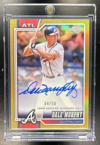 2026 Topps Chrome Dale Murphy Legend Auto Gold Refractor SSP #/50 Braves