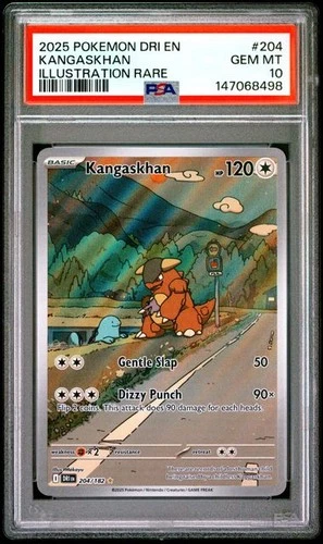 PSA 10 GEM MINT Kangaskhan Destined Rivals Illustration Rare Pokemon 204/182