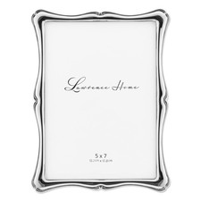 Lawrence Frames Silver Metal Romance Picture Frame, 5x7-Inch