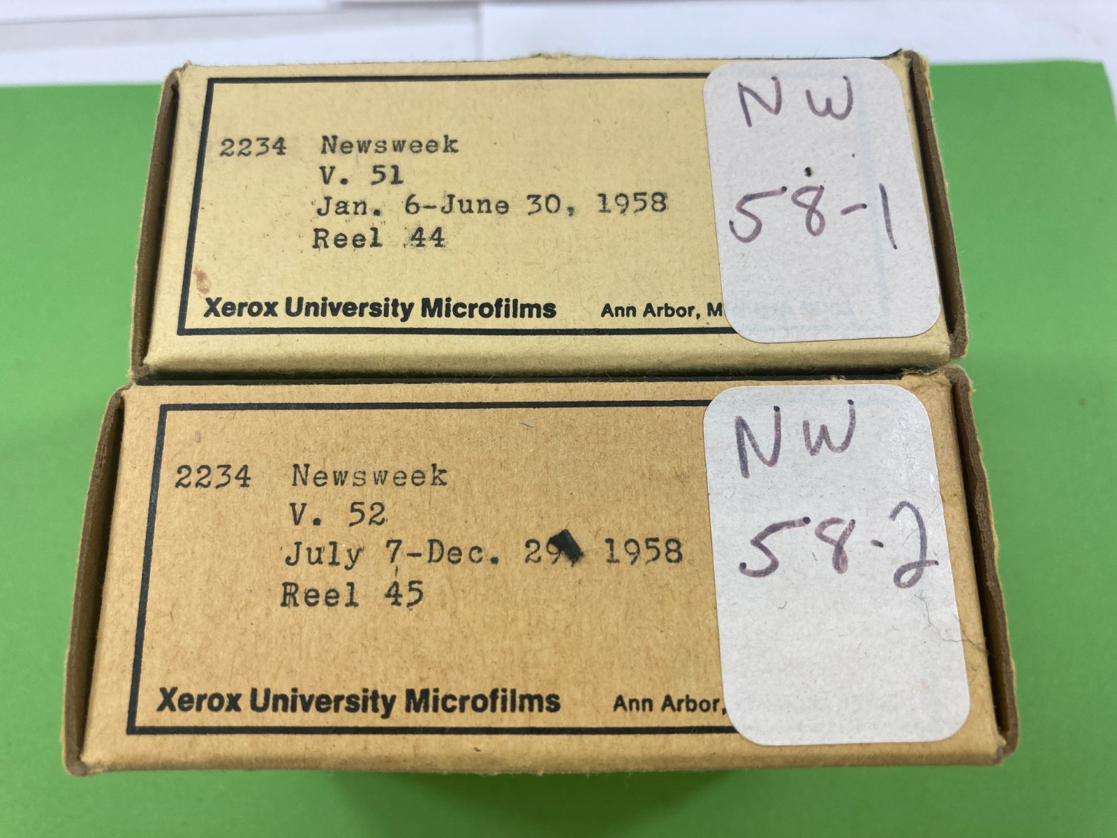 1958 Newsweek Magazine On MicroFilm ~ Like a time capsule on film.