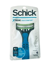 Schick Xtreme Men’s Duo Comfort Disposable Razors 3 Blades 4 Pack - NEW, SEALED