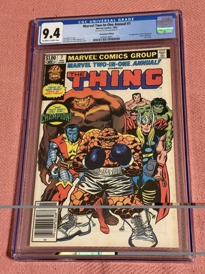 Marvel Two-In-One Annual #7, CGC 9.4, Double Cover, Newsstand Edition, 1982!
