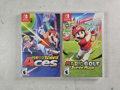 Mario Golf: Super Rush & Mario Tennis Aces, Switch Brand New Sealed Lot Of 2