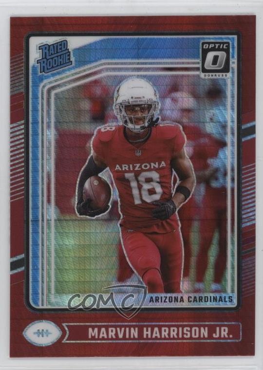 2024 Donruss Optic Rated Red Hyper Prizm Marvin Harrison Jr #276 Rookie RC 10ws