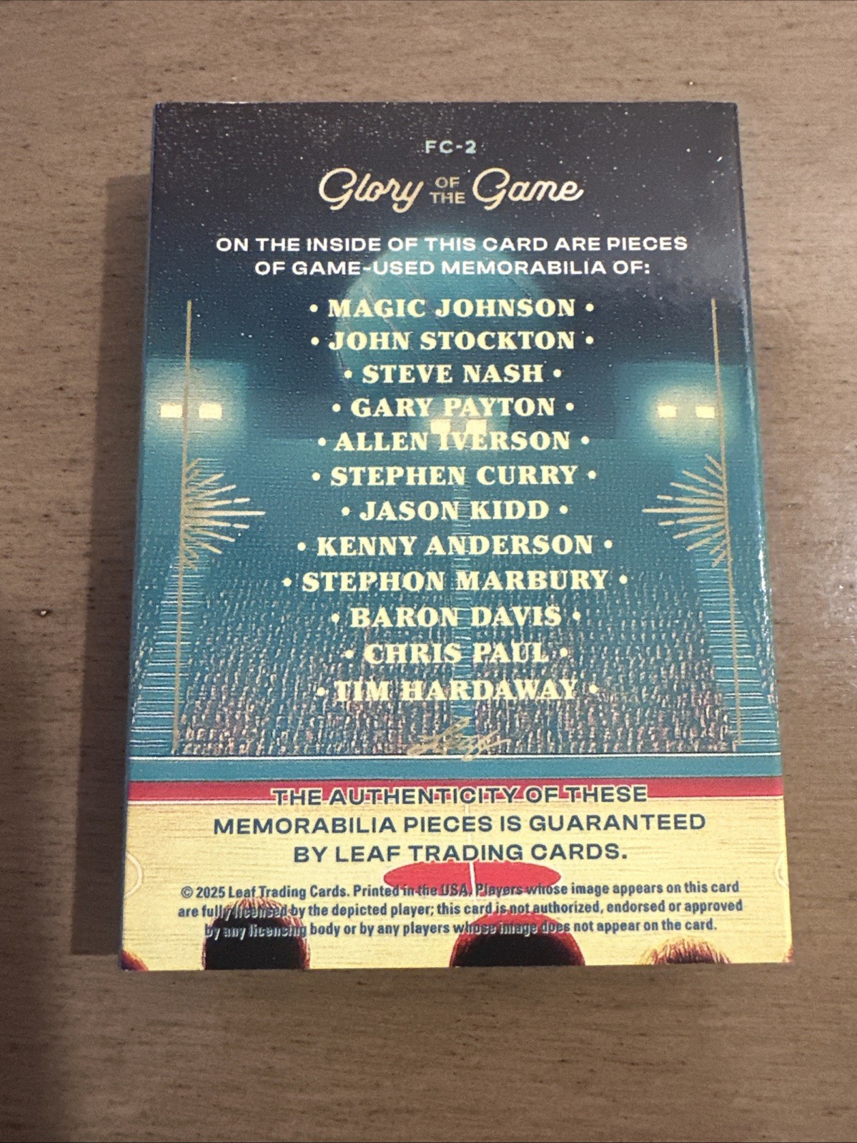 NBA 12 Game Used Jersey Booklet- 2026 Leaf Glory Of The Game- #d 15/25- 12 Relic view 6