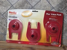 Korky Universal Longest  Lasting 2" Toilet Flapper & Chain Set 3 Pack
