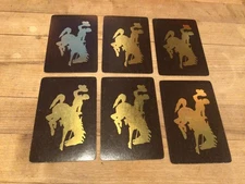 6 Cowboy Playing Cards ATC Swaps/Junk Journals/Scrapbooks/Crafts