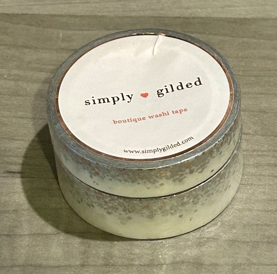 NEW Simply Gilded White w/ Silver & Rose Gold Stardust washi tape 10 & 15 mm