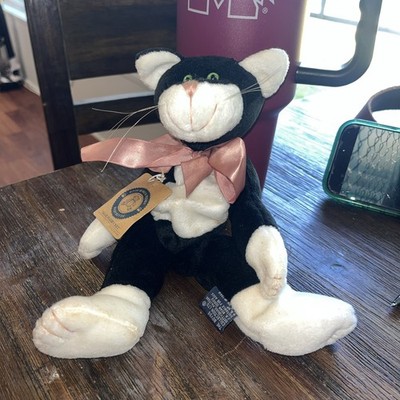 Boyds Bears Cat Kitty Allie Fuzzbucket Beanie Plush JB Bean TBC vtg 1998 Tag