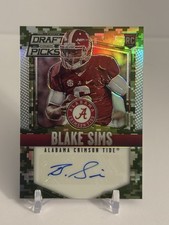 BLAKE SIMS 2015 Panini Prizm Draft Picks Autographs Prizm Camo #161 /99 Alabama