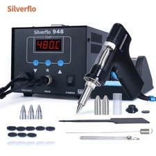 Silverflo 90W Desoldering Station Vacuum Suction Tin Gun Soldering Station Kit