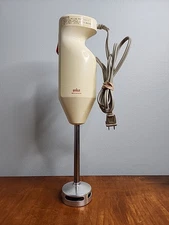 Braun Heavy Duty Minipimer Adjustable Speed Stainless Hand Blender 4-972 Tested