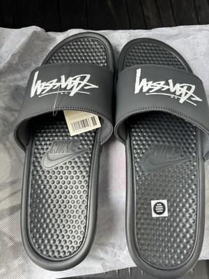 Nike Benassi Just Do It Sandals for Men, Size 12 - Black/White Noir/Blanc