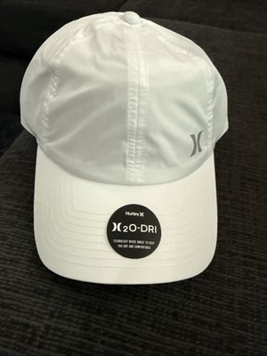 Hurley H2O-DRI One and Only Flex Fit Hat Cap White Logo
