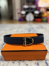 Hermes Neo Etrier Belt Buckle  Reversible Leather Strap 38mm / Size: 100cm