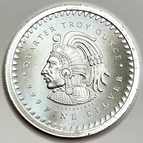 1/4 oz Aztec Calendar .999 Fine Silver Round Bullion Golden State Mint - 05