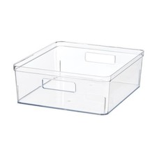 Extra Large Clear Plastic Storage Bin, Pantry Organizer, 12x10.5x4 Inches