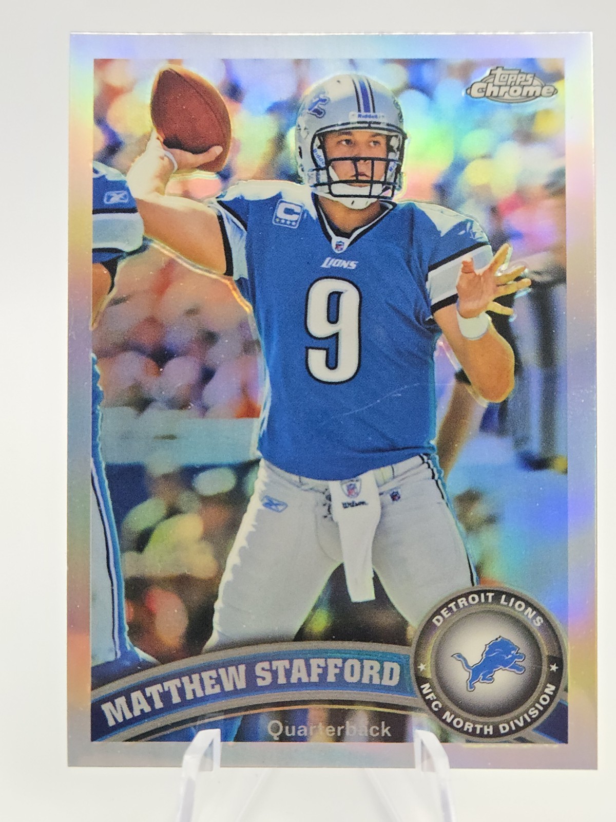 2011 Topps Chrome MATTHEW STAFFORD #4 SILVER REFRACTOR Lions QB Underrated 