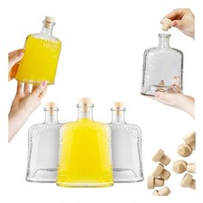 5x Glasflaschen LODOWA 500ml mit Korken f&uuml;r Lik&ouml;r, Wein, Lik&ouml;r 0,5l