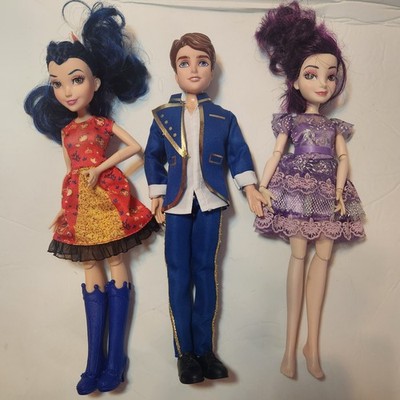 Disney Descendants Dolls Lot Of 3 Mal Ben Evie 