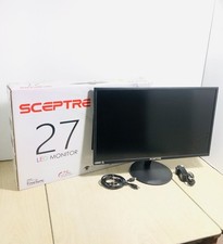 Sceptre 27" upto 75Hz 5ms Monitor HDMI VGA Dual Speakers HDMI DVI VGA ULTRA THIN