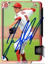 Jimmy Herget Cincinnati Reds 2015 Bowman Rookie Signed Card